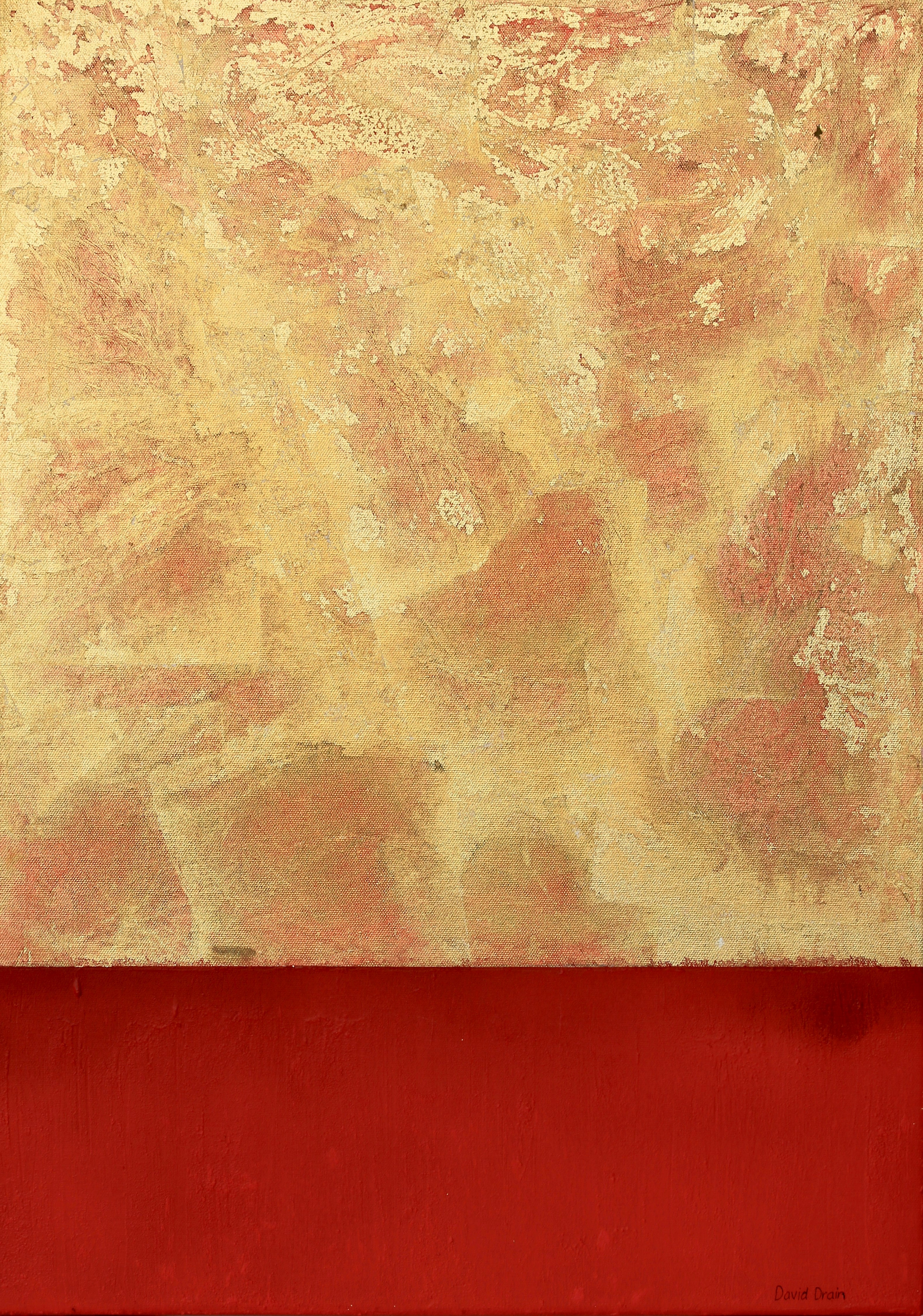 Red & Gold II (SOLD) <br> 70 x 50 x 2 cm