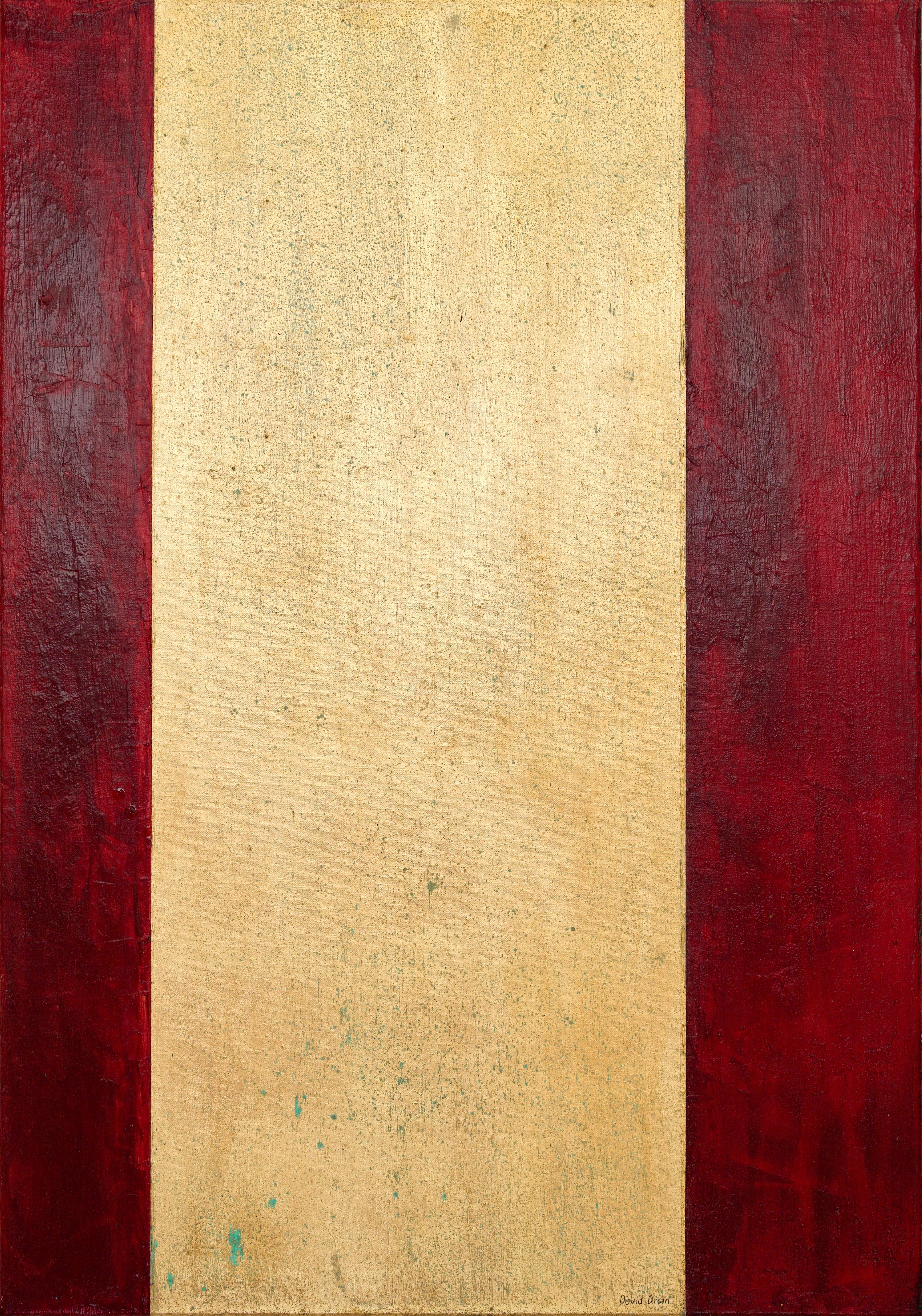 Red & Gold I (SOLD) <br> 100 x 70 x 2 cm